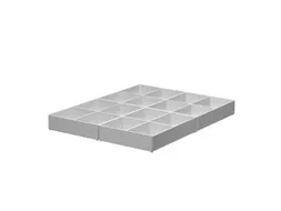 Inzetbak Djois halfhoog 30x122x168mm 4- vaks grijs