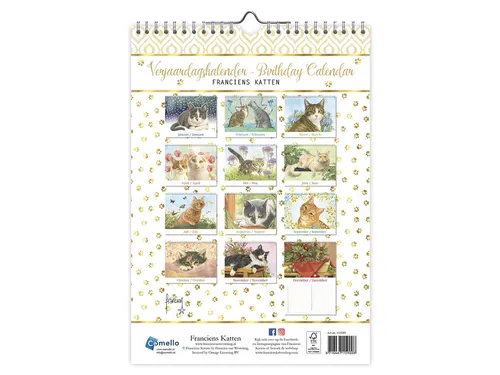 Verjaardagskalender Franciens Katten "Jeroen" A4