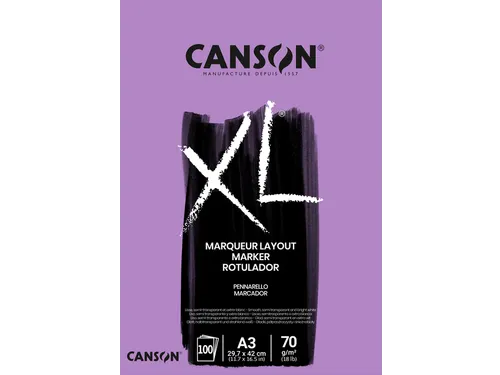 Markerpapier Canson XL Marker 100vel 70gr A3 extra wit