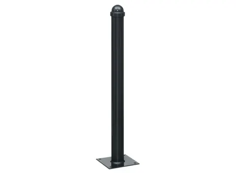 Trottoirpaal 900mmØ76mm Met Halve Kogel-kap Met Bodemplaat