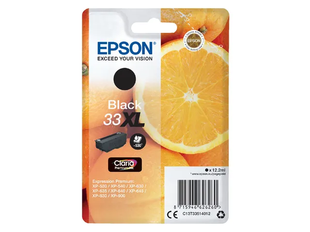 Inktcartridge Epson 33XL T3351 zwart HC C13T33514012