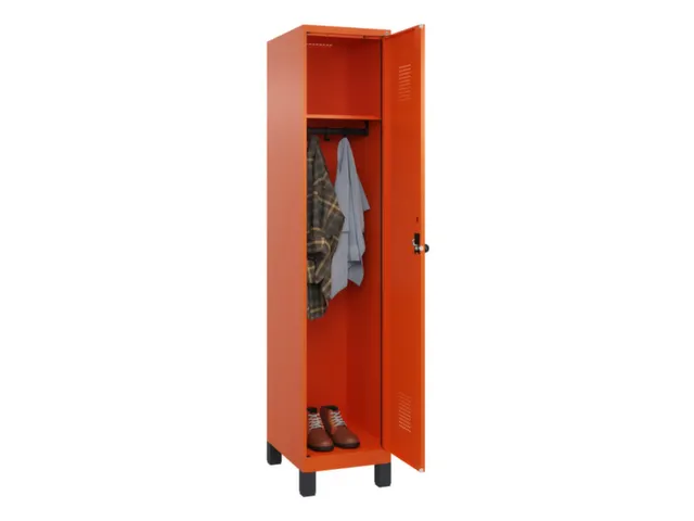 locker,HxBxD 1950x400x500mm,1vak,vak B 400mm,draaigrendel,voeten