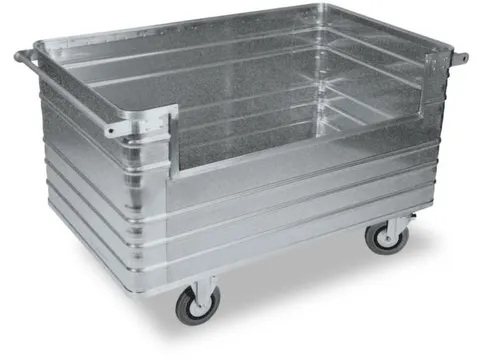 Bakwagen Aluminium 400kg 1680x930x970mm 945l Greep Opening