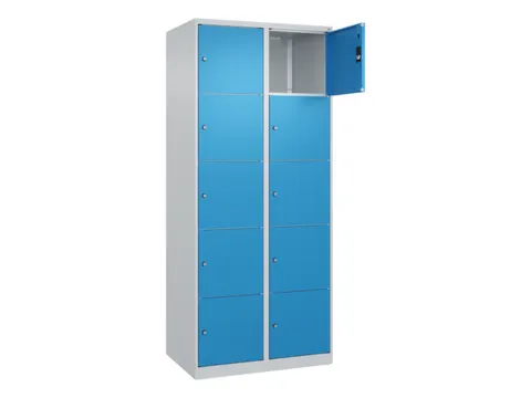 lockerkast,HxBxD 1850x800x500mm,2x5vakken,vak B 400mm,cil.-slot