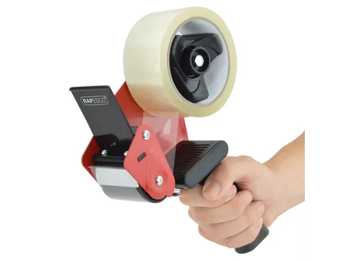 Verpakkingstape dispenser Rapesco Germ-Savvy 960 antibacterieel zwart