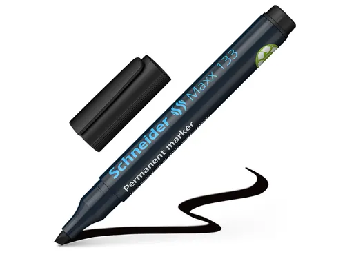 Permanent marker Schneider Maxx 133 schuin 1-4mm assorti 4 stuks