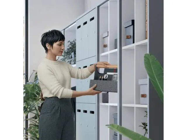 Leitz hangende draagbare bureau organizer met handvat donkergrijs