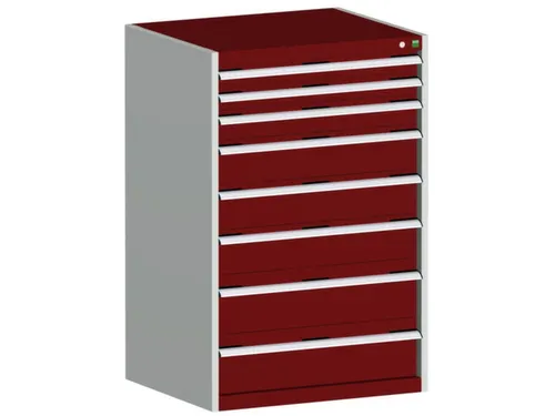 ladekast 1200x800x750mm 8laden zware lasten RAL7035 front RAL3004