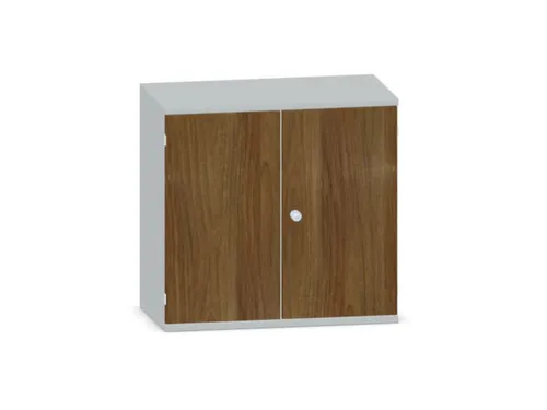 Kantoorkast,Decor Romp Lichtgrijs,Decor Front Noten