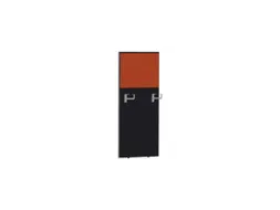 baliepaneel,v. bureau,aanbouw rechts,B 600mm,CC-zwart,BN3012-oranje