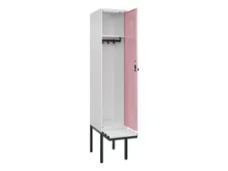 locker met bank,HxBxD 2120x400x815mm,1vak,vak B 400mm,draaigrendel