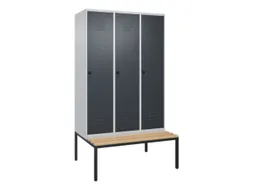 locker voor scheiding van kleding,HxBxD 2120x1200x815mm,3vak