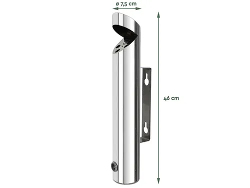 Asbak BRASQ wand AT200 RVS