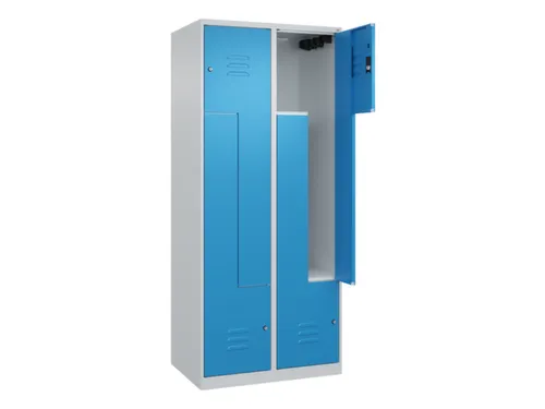 Z-garderobekast,HxBxD 1850x800x500mm,vak B 200/400mm,cil.-slot
