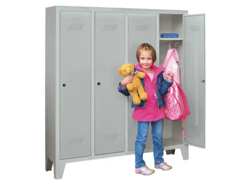 lockerkast v. kinderen,HxBxD 1300x1030x300mm,RAL7035,front RAL7035