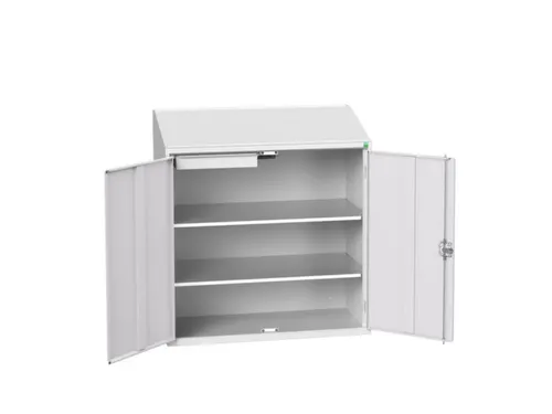 lessenaarkast 1130x1050x550mm 2 legborden 1 lade RAL7035