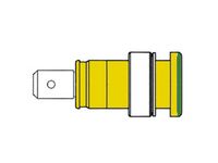 Geisoleerde Inbouwbus 4mm, Aanraakveilig / Geel+groen (seb 2620-f6,3)