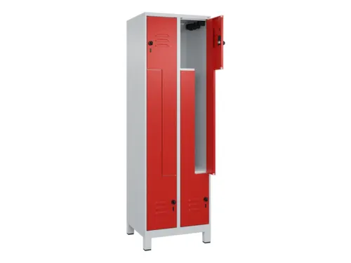 Z-garderobekast,HxBxD 1950x600x500mm,vak B 150/300mm,draaigrendel