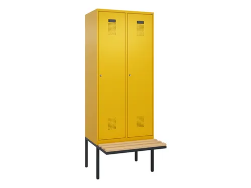 locker met bank,HxBxD 2120x800x815mm,2vak,vak B 400mm,cilinderslot