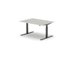 Elektrisch ihv bureau,HxBxD 650-1310x1400x1000mm,blad lichtgrijs - 1