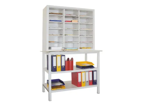 Postsorteerkast Zonder Deuren 1950x1000x400mm Ral7035 Front Ral7035