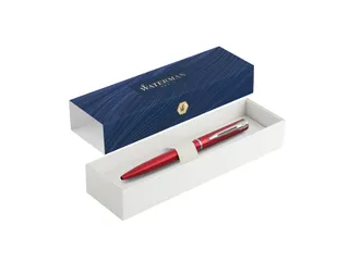 Balpen Waterman Allure Red lacquer CT Medium Blauwe inkt - 2