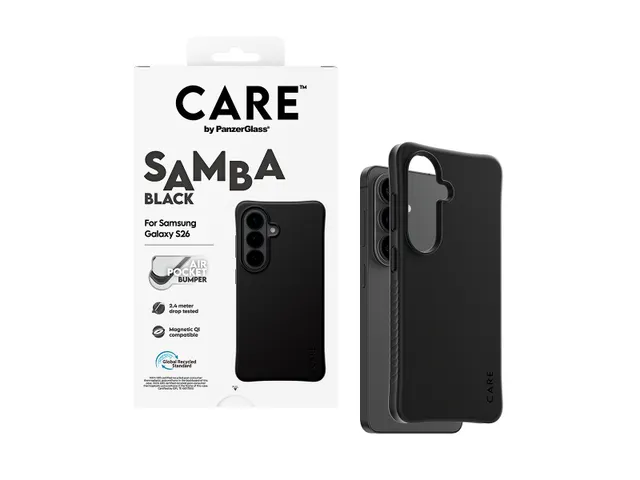 PanzerGlass CARE by Samba Case Black w. Qi Samsung Galaxy S26, H