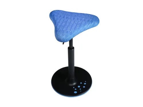 Zit-/stahulp Beweeglijk Zitmechanisme Triangelzitting Blauw Stof