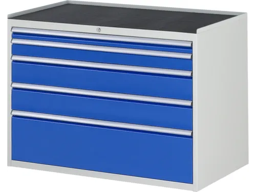 ladekast 825x1145x650mm 5laden cilinderslot RAL7035 RAL5010 metaal