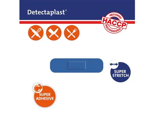 Detectaplast 8240 Textielpleister Elastisch Blauw 19x72mm 100 Stuks