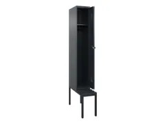 locker met bank,HxBxD 2120x300x815mm,1vak,vak B 300mm,draaigrendel