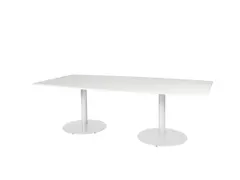 Linesto Vergadertafel Vaste Hoogte 240x120 Ton Wit 25mm Wit