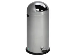 Push & Kick Afvalbak Staalplaat 52 Liter 880x415mm Met Pedaal Zilver