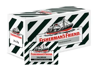 Keelpastilles Fisherman's Friend Salmiak 25 gram suikervrij - 1