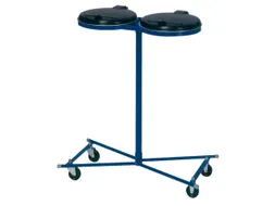 Dubbele Afvalverzamelaars Blauw Verrijdbaar 1020x860x500mm 120 Liter