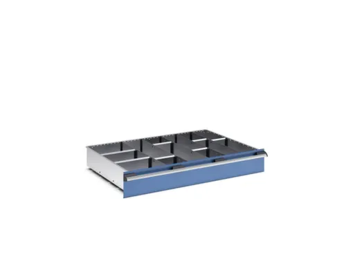 indelingsset,7lengteverdeler 5scheidingsplaten,v. front H 150mm