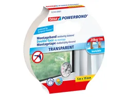 Powerbond Tesa 55744 montagetape transparant 19mmx5m
