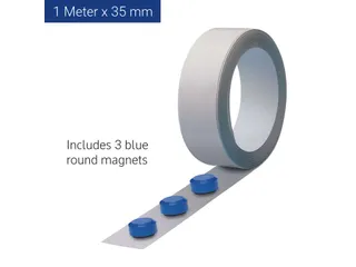 Magneetband Maul 35mmx1m Zelfklevend Wit + 3 Magneten - 9