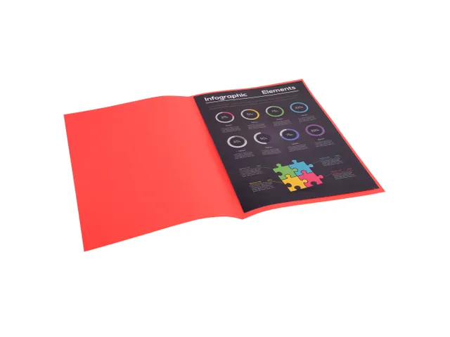 Vouwmap Rock's 80 Grams A4, Pak Van 30 Stuks Rood