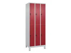 dubbeldekse locker,HxBxD 1950x750x500mm,3x2vak.,vak B 250mm