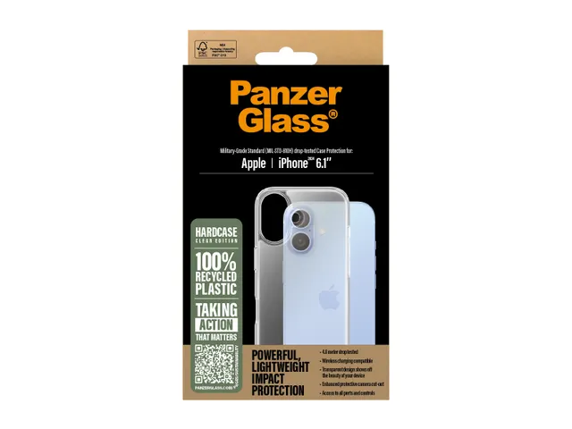 PanzerGlass HardCase Transparent iPhone 16, Hoes, Apple, Apple - iP