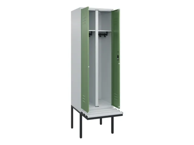 locker voor scheiding van kleding,HxBxD 2120x600x815mm,2vak