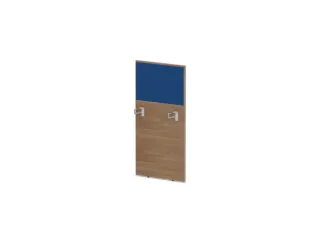 baliepaneel,v. bureau,aanbouw links,B 600mm,NT-cherry,BN6016-blauw - 1