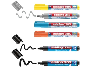 Edding 385 Flipchart effect marker Assorti + 380 en 383 6 stuks - 5