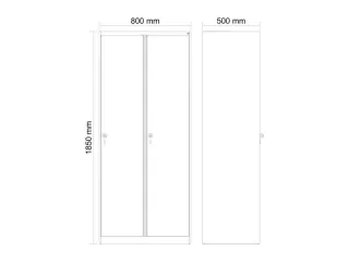 locker,HxBxD 1850x800x500mm,2vak,vak B 400mm,draaigrendel - 4
