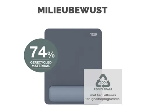 Muismat met polssteun Fellowes Breyta XL blauw 21x28cm