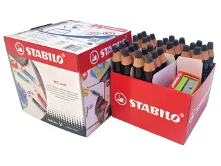 Whiteboardpotlood STABILO MARKdry incl 2 slijpers zwart classpack 30st - 6