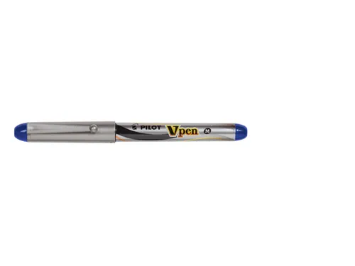 Vulpen Pilot V pen Zilver Medium punt Inktkleur Blauw