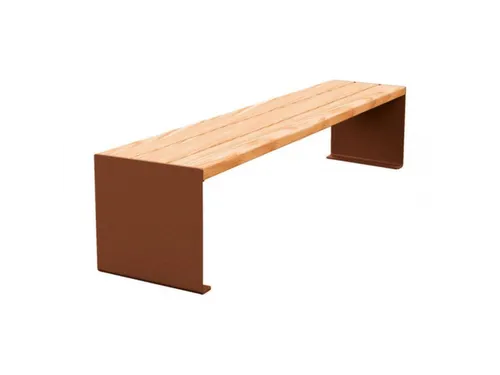 zitbank,B 1800mm,3latten,hout-zitting licht eikenhout,zitting H 450mm
