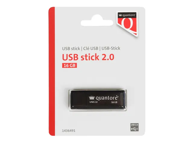 Quantore USB-stick 2.0 16GB Zwart